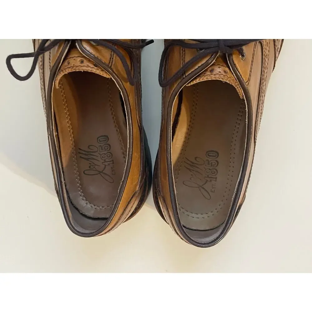 Johnston & Murphy Men’s Tan Brown Wingtip Dress Shoes Size 8.5M